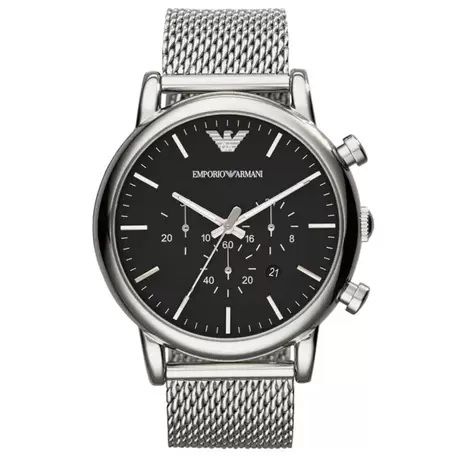 Emporio Armani AR1808 Erkek Kol Saati – Siyah Kadran / Mesh Çelik / 5 ATM