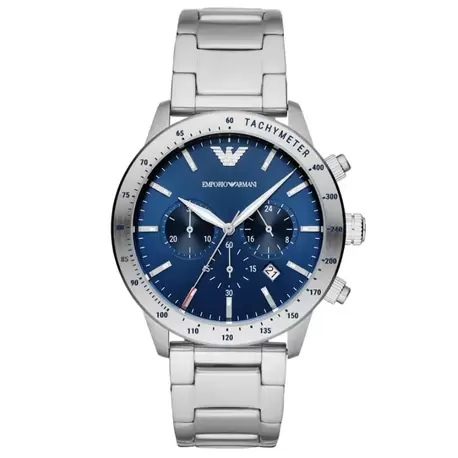 Emporio Armani AR11306 Erkek Kol Saati – Mavi Kadran / Çelik Bilezik / Kronograf