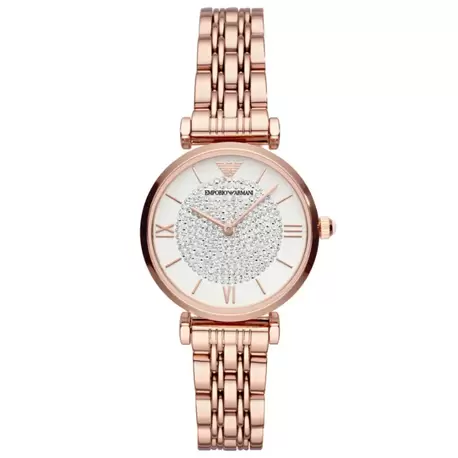 Emporio Armani AR11244 Kadın Kol Saati – Rose Gold / Beyaz Kristalli Kadran