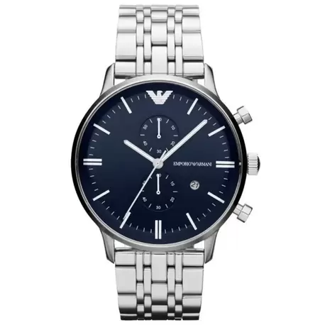 Emporio Armani AR1648 Erkek Kol Saati – Mavi Kadran / Çelik / Chronograph