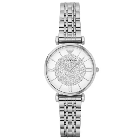 Emporio Armani AR1925 Kadın Kol Saati – Gümüş / Kristalli / 32 mm