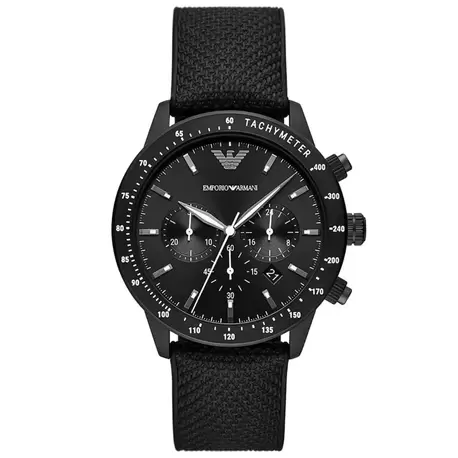 Emporio Armani AR11453 Erkek Kol Saati – Siyah Tekstil / Chronograph / 43 mm
