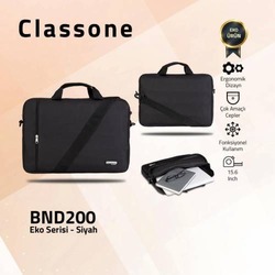 Classone BND200 -Eko Serisi 15,6’’ Notebook Çantası -Siyah