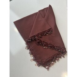 Koyu kiremit damla boncuklu yazma