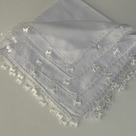 Beyaz 1 adet El emeği iğne oyası 100x100 cm