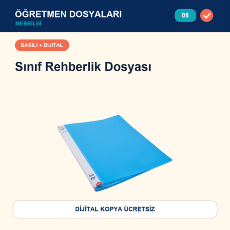 08-Maarif Modeli Uyumlu Sınıf Rehberlik Dosyası — Basılı + Dijital