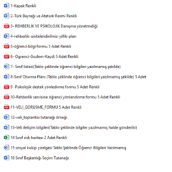 Mail Olarak Sınıf Rehberlik Dosyası