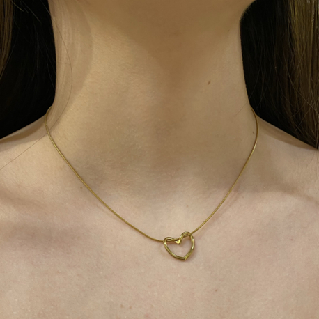 Gold/Silver Kalp Kolye