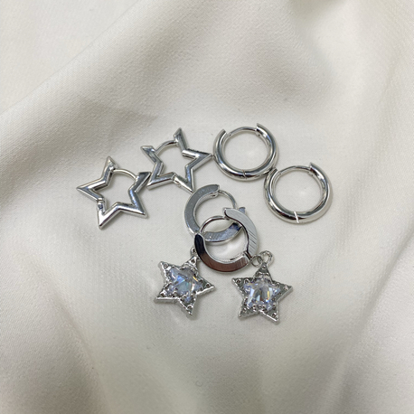 Yıldızlı Set Küpe