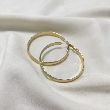 Gold/Silver Basic Halka Küpe
