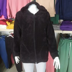 kapşonlu peluş hirka