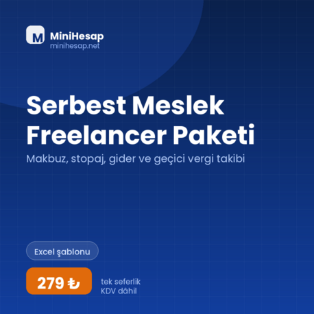 Serbest Meslek / Freelancer Paketi – Makbuz, Stopaj ve Gider Takibi (Excel)