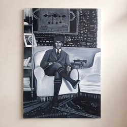 Koltukta oturan Atatürk