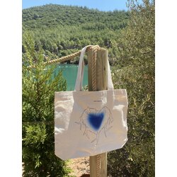 happy together baskılı kanvas tote bag