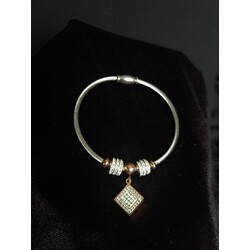 Rose Detaylı Çelik Pandora