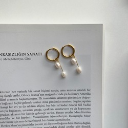Çelik Aparatlı İnci Küpe