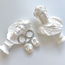 Silver Baroque Earrings
