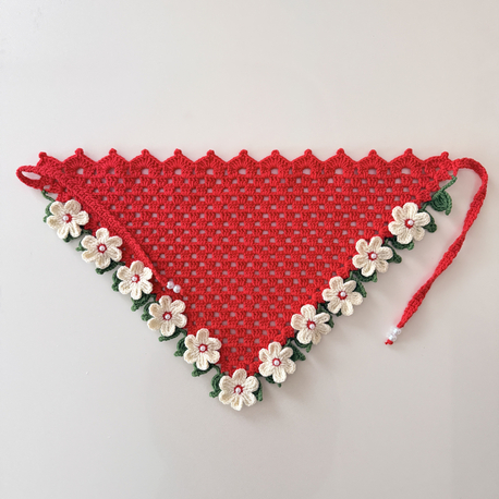 Çocuk İnci Çiçekli Bandana 