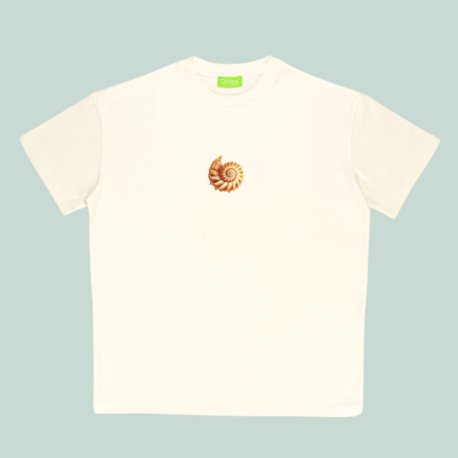 Unisex Deniz Kabuğu Baskılı %100 Pamuk Tshirt