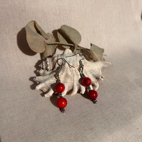 Coral Beads Küpe