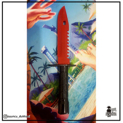 Plastik M9 Bayonet Kırmızı