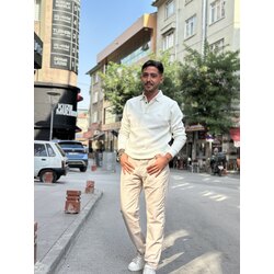 LACOSTE BEYAZ POLO YAKA SWEAT