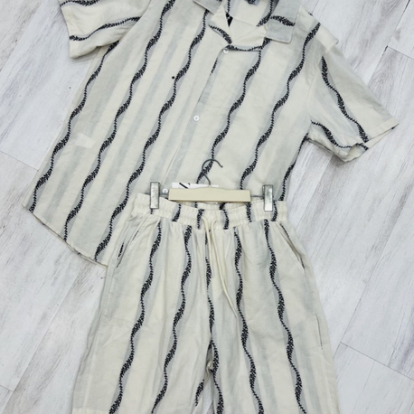 Zara keten şortlu gömlekli ikili takım