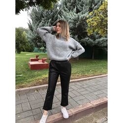 Beli Lastikli Deri Pantolon