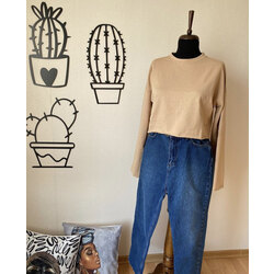 İSPANYOL KOL CROP SWEAT