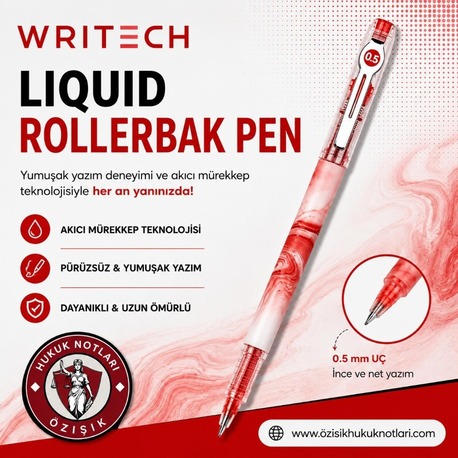 WRİTECH-LIQUID TÜKENMEZ KALEM (KIRMIZI)