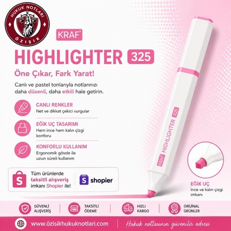 KRAF-HIGHLIGHTER 325 FOSFORLU (PEMBE)