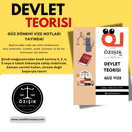 DEVLET TEORİSİ VİZE-FİNAL (TEK) DÖNEM