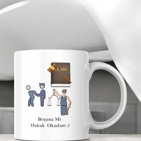 (BOŞUNA MI HUKUK OKUDUM)-KUPA BARDAK Geleceğin Hukukçularına Özel !
