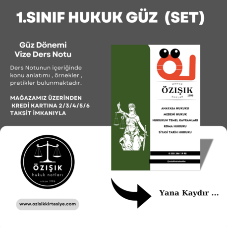 1.SINIF / HUKUK / GÜZ /TÜM-DERS (PAKET) 