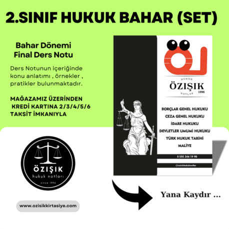 2.SINIF / HUKUK / BAHAR /TÜM-DERS (PAKET)