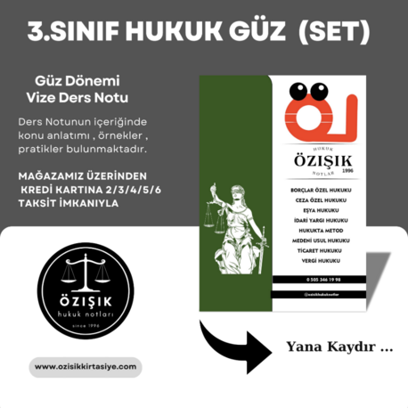 3.SINIF / HUKUK / GÜZ /TÜM-DERS (PAKET)