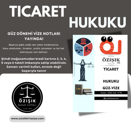 TİCARET HUKUKU -VİZE / GÜZ DÖNEMİ.(B).CLASS