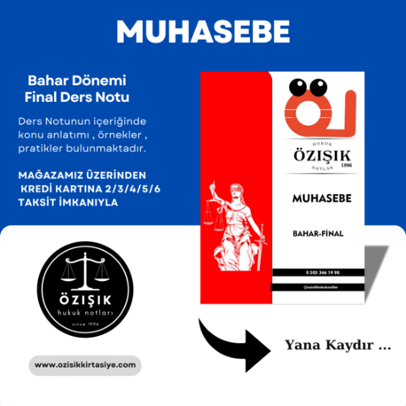 MUHASEBE / FİNAL / BAHAR DÖNEMİ