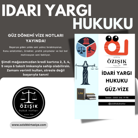 İDARİ YARGI HUKUKU - VİZE / GÜZ DÖNEMİ