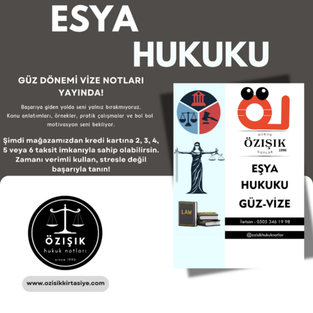 EŞYA HUKUKU / VİZE / GÜZ DÖNEMİ.(B).CLASS