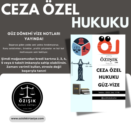 CEZA (ÖZEL) HUKUKU / VİZE / GÜZ DÖNEMİ