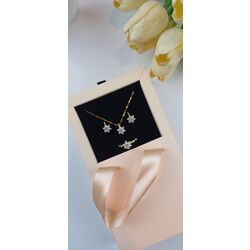 Gold prenses set 925ayar gümüş