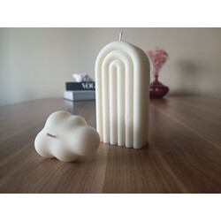 Pera Home Gökkuşağı Bulut Mum 2'li Set