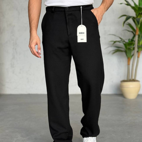 Yün Pamuk Baggy Kalıp Pantolon
