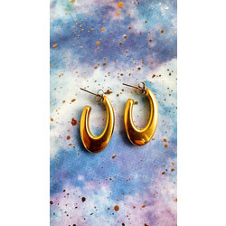 Gold çelik model küpe