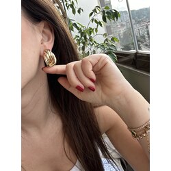Çelik gold küpe