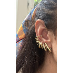 Çoklu gold kıkırdak küpe