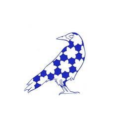 BLUE AND WHITE COLLECTION-CROW