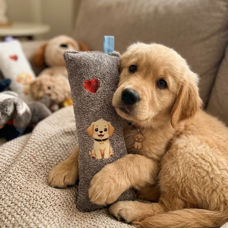 Kedi Köpek Oyuncağı Peluş Baskılı, Yumuşak Kumaşlı Hışırtılı Oyuncak