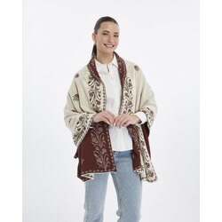 Karanfil omuz şalı TAŞ-BORDO 